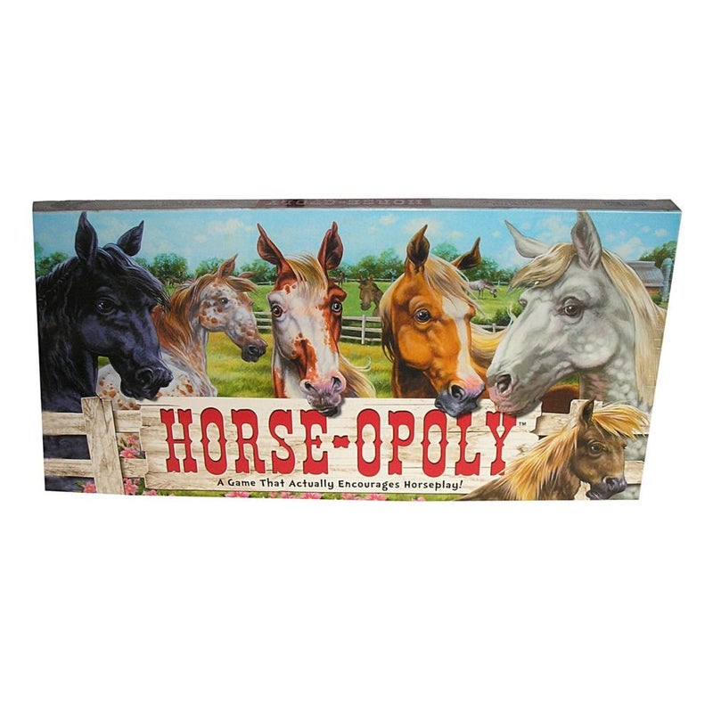 Late for the Sky Horse-Opoly Board Game for Families & Kids, Property Trading Strategy, 2-6 Players, Ages 8+, Educational Horse Breeds, Fast Play Party Fun